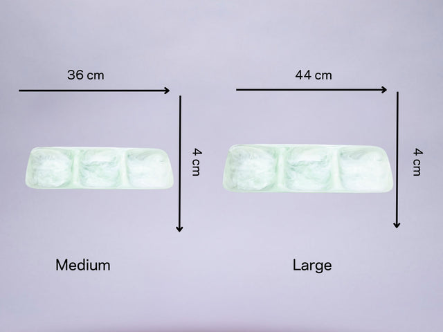 Size chart for 3 Section Tray